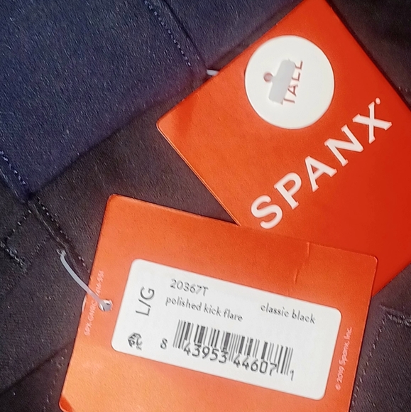 SPANX polished kick flare large TALL classic black NWT - Picture 2 of 2